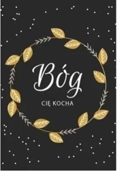 A Kartka składana - Bóg Cię kocha, złocona - praca zbiorowa