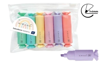 Zakreślacz Sweet 6 kolorów pastel - INTERDRUK