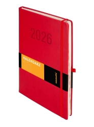 Kalendarz 2026 A4 Memofix DNS czerwony - -