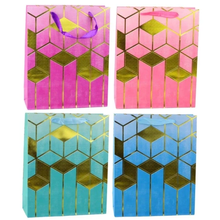 Torebka prezentowa 32x26x12cm MIX - Leantoys