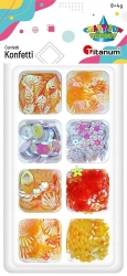Konfetti Craft-Fun zestaw 8 wzorów 8x4g - Titanum