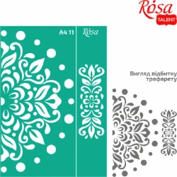 Szablon samoprzylepny wielokrotnego użytku ornamenty roślinne 21x29.7cm - ROSA