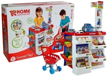 Market z wózkiem zakupy - Leantoys