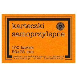 Karteczki samoprzylepne Fluo 50x75mm 100K pomar. - Ziemia Obiecana