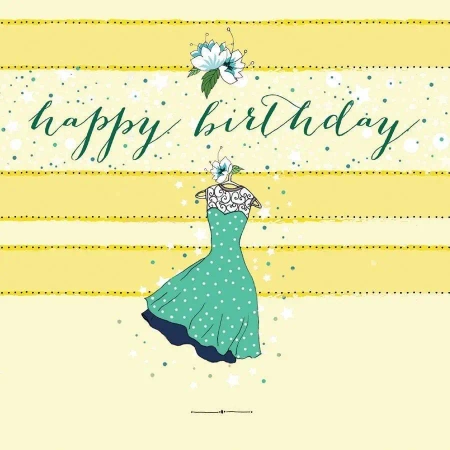 Karnet Swarovski kwadrat CL0205 Urodziny Sukienka - Clear Creations