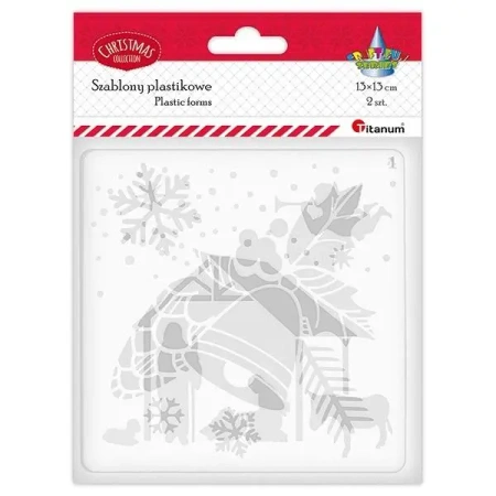 Szablony plastikowe 130x130mm 2szt - Titanum