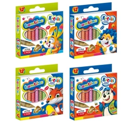 Kredki świecowe 12 kolorów BAMBINO - ST-MAJEWSKI