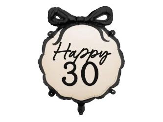 Balon foliowy pastylka Happy 30 47,5x45cm - PartyDeco
