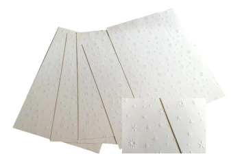 Karton 220g wytłaczany Gwiazdy 25x35cm 5ark biały - Galeria Hobby