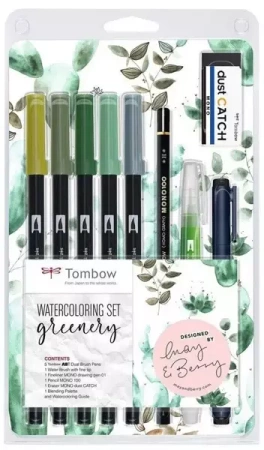 Zestaw do akwareli Greenery - Tombow