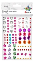 Kryształki samoprzylepne mix wzory i kolory 100szt - Titanum