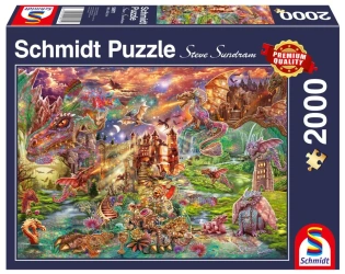 Puzzle 2000 PQ Smoczy skarb 110008 - Schmidt Puzzle