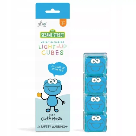 GLO PALS Kostki sensoryczne świecące w wodzie CIASTECZKOWY POTWÓR Sezamkowa