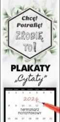 Kalendarz 2026 notatnikowy 46x22cm Plakaty - cytat - Artsezon