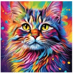 Diamentowa mozaika Kot portret 2002531
