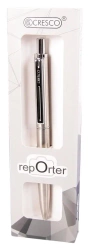 Długopis Reporter stal nierdzewna w etui - Cresco