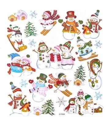 Naklejki wesołe bałwanki 24szt - Dalprint