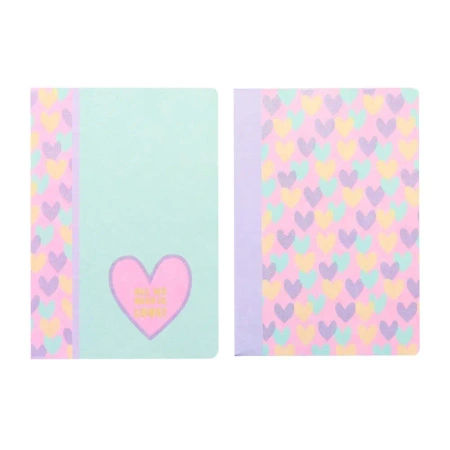 Zeszyt A4 48 kartek 90g w kratkę HEARTS - Ancor