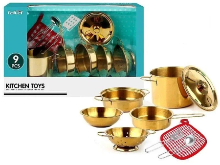 Zestaw metalowych garnków 36,5x11x23,5cm - ADAR