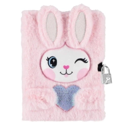 Pamiętnik pluszowy Królik A5 z kłódką - STARPAK