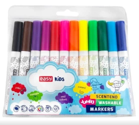 Pisaki Jumbo spieralne zapachowe 12 kolorów EASY - Easy Stationery