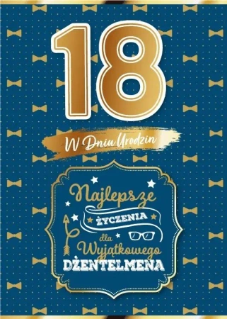 Karnet Urodziny 18 dla niego - Armin Style