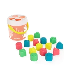 Sorter kształtów - Łososiowe wiaderko z klockami