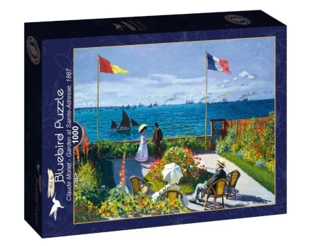 Puzzle 1000 Ogród z widokiem na morze Claude Monet - Bluebird Puzzle