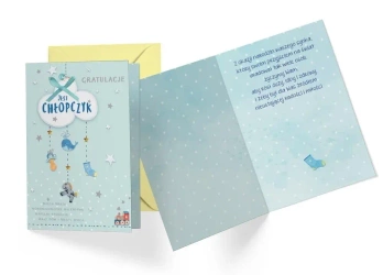 Karnet B6 DK-743 Narodziny chłopczyk - Kukartka