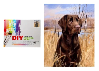 Malowanie po numerach Pies w tataraku - SWEDE