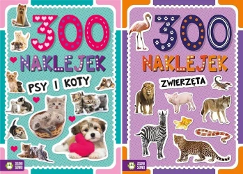 300 naklejek. Psy i koty & Zwierzęta - Opracowanie zbiorowe