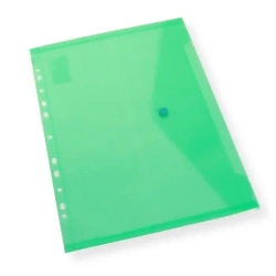 Teczka A4 kopertowa z europerforacją zielona - Penword