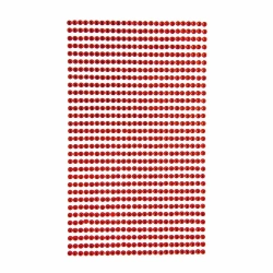 Kryształki samoprzylepne Red 3mm 806szt - Dalprint