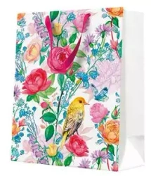 Torebka prezentowa Ptaki z kwiatami, duża