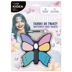 Farbki do twarzy Motylek 8 kolorów KIDEA - DERFORM