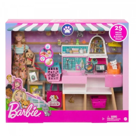 Barbie Estate. GRG90 Salon dla zwierzaków z lalką i akcesoriami