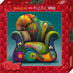 Puzzle 1000 elementów. Relax! Kolorowy fotel. Victoria Nahum