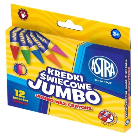 Kredki świecowe Jumbo 12 kolorów ASTRA - ASTRA papiernicze