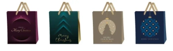 Torebka świąteczna średnia 26x32x10,5cm mix - Beniamin