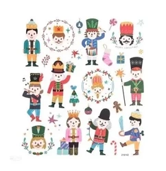 Naklejki z brokatem dziadek do orzechów 25szt - Dalprint