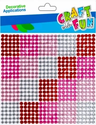 Ozdoba Dekoracyjna Samoprzylepna KrysztaŁki 10x10 RÓŻowe Craft with Fun 501432