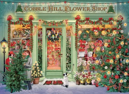 Cobble Hill Puzzle 1000 el. Kwiaciarnia w świątecznym wystroju