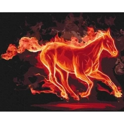 Malowanie po numerach - Ognisty biegacz 40x50cm - Twoje Hobby