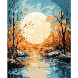 Malowanie po numerach 40x50cm Księżyc - Koh-I-Noor