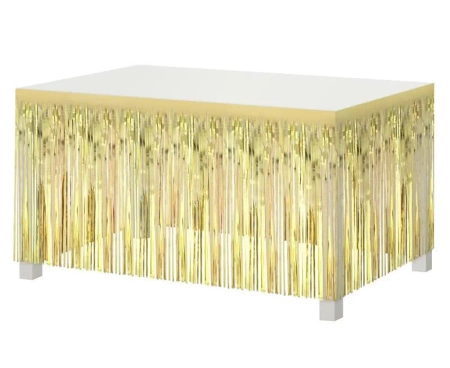 Dekoracja na brzeg stołu jasnozłota 80x300cm - Godan