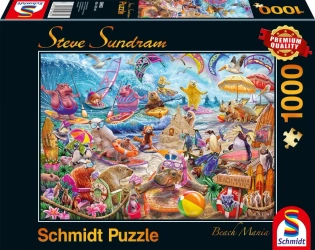 Puzzle 1000 PQ Zwierzaki na plaży S. Sundram 109087 - Schmidt Puzzle