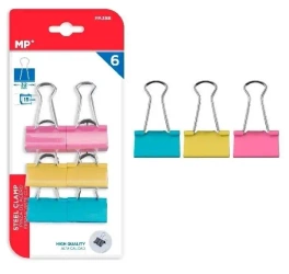 Klipsy biurowe kolorowe 6szt - MP Main Paper
