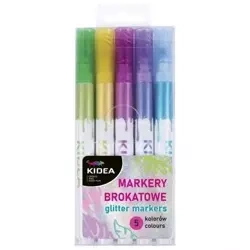 Markery brokatowe 5 kolorów KIDEA - DERFORM