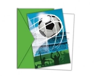 Zaproszenia Soccer Fans 6szt. - Godan
