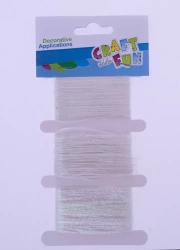 Craft with Fun Ozdoba dekoracyjna Taśma Perlowa 5m 3w1 B/c 12/288